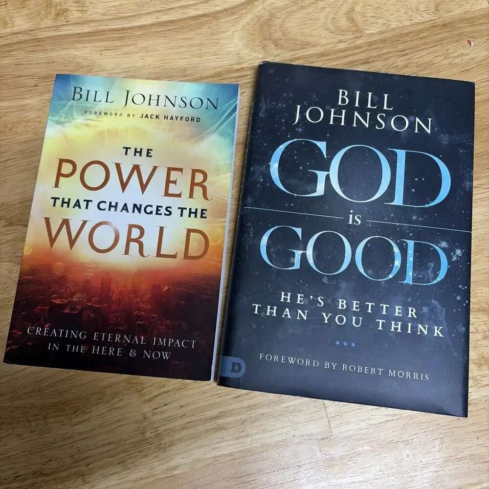 2 Bill Johnson Religious Spiritual Books-God Is Good (Hard) & Power Change(Soft)